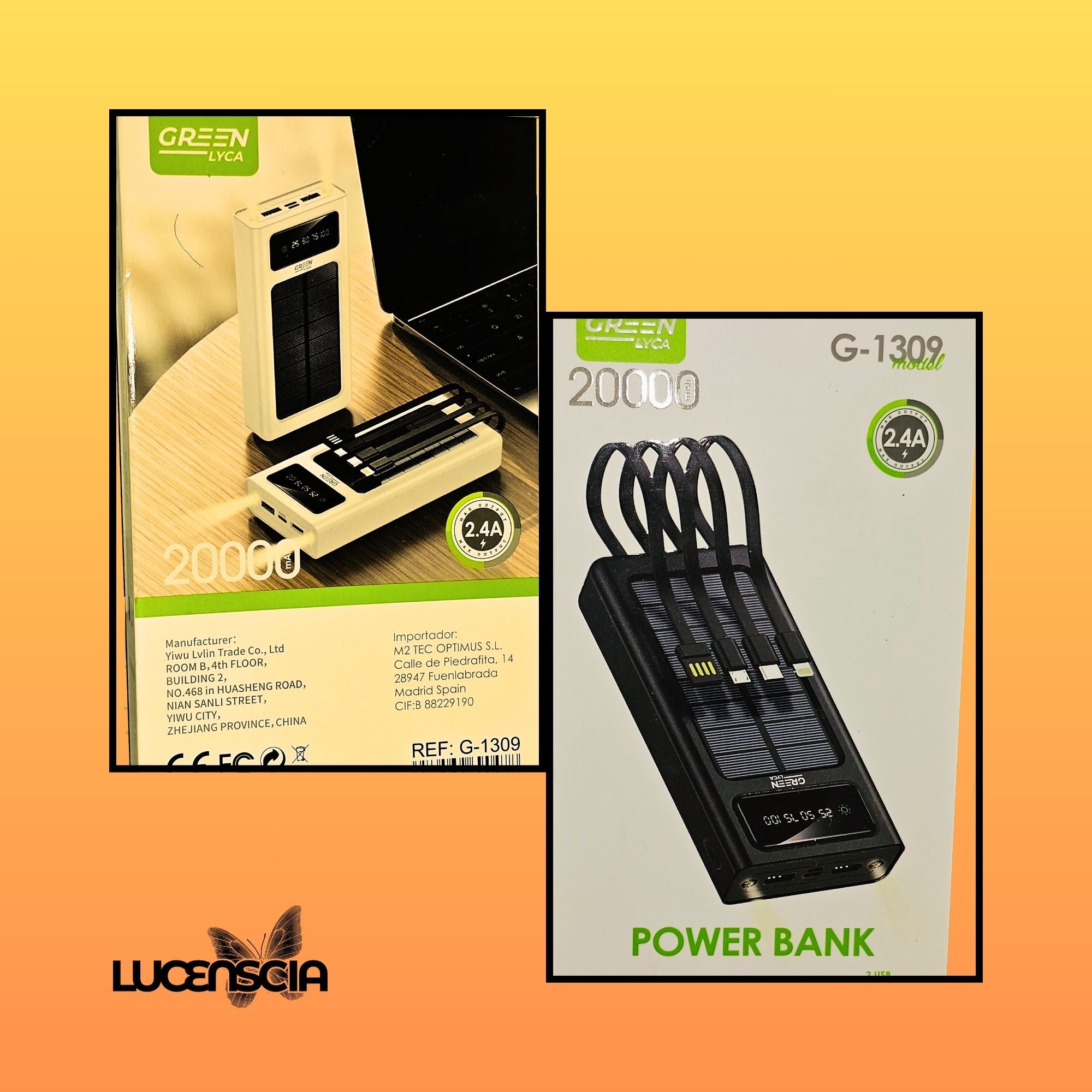 Powerbank Green Lyca G-1309